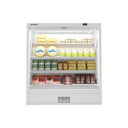 Infrico MSB 12 open refrigerated display with products