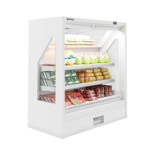 Side view of the Infrico MSB 12 open refrigerated display