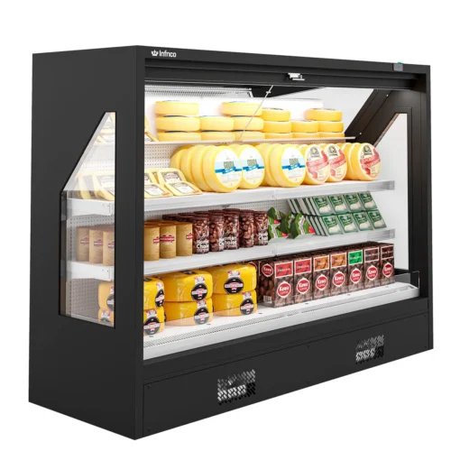 Side view of the Infrico MSB 18 open refrigerated display