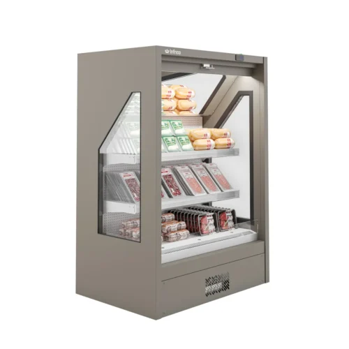 Side view of the Infrico MSB 9 open refrigerated display