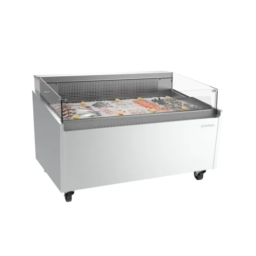 Infrico VML 12 B display case with fish on display
