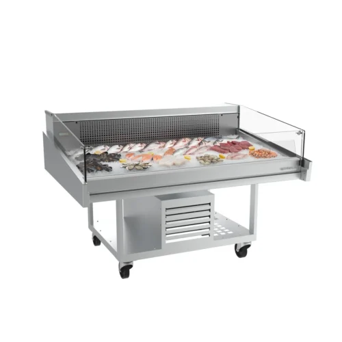 Infrico VML 12 BNK display case with fish on display
