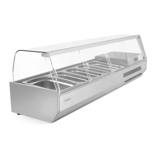Infrico VIP GN 1/3 refrigerated pizza topping unit with glass cover (range image, VIP 1330 1/3 C)