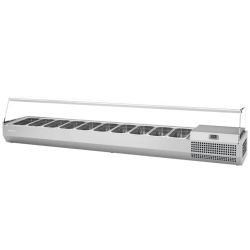 Infrico VIP GN 1/4 refrigerated pizza topping unit with glass cover (range image, VIP 1330 1/4 C)