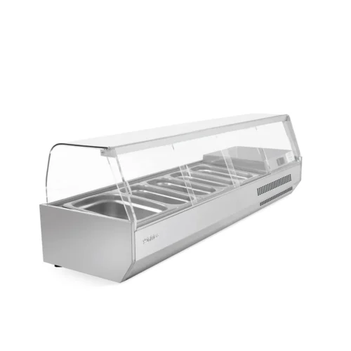 Infrico VIP GN 1/3 refrigerated pizza topping unit with glass cover (range image, VIP 1490 1/3 C)