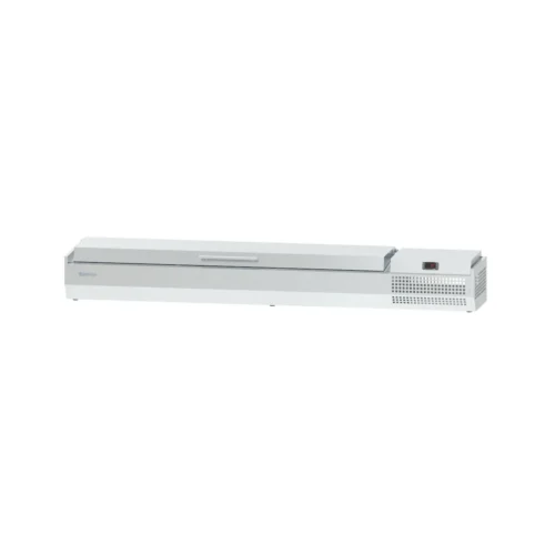 Infrico VIP GN 1/4 refrigerated pizza topping unit with stainless steel lid (range image, VIP 1980 1/4 T)
