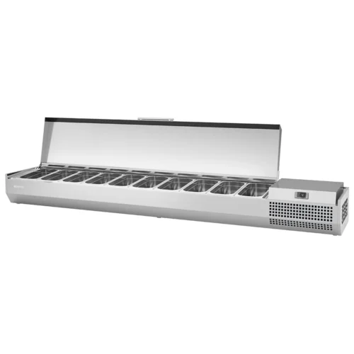 Infrico VIP GN 1/3 refrigerated pizza topping unit with stainless steel lid (range image, VIP 2300 1/3 T)