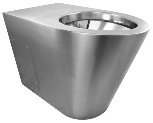 WC de acero inoxidable antivandálico con salida convertible Fricosmos